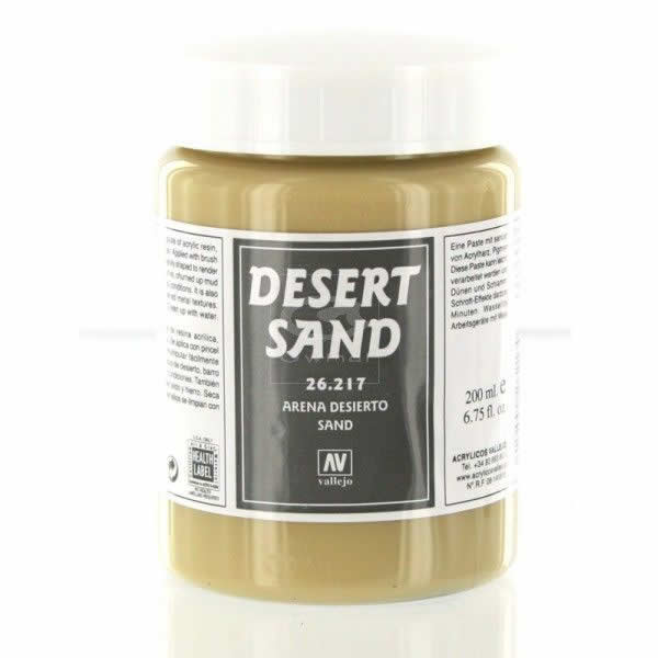VAL26217 Desert Sand Earth Effects 200ml (6.75 Fl. Oz) Jar Vallejo Paints Main Image