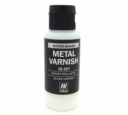 VAL26657 Gloss Metal Varnish 60ml (2.02 Fl. Oz) Jar Vallejo Paints Main Image