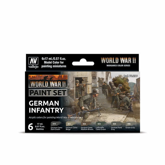 VAL70206 German WWII Infantry Acrylic Color Set Vallejo Main Image