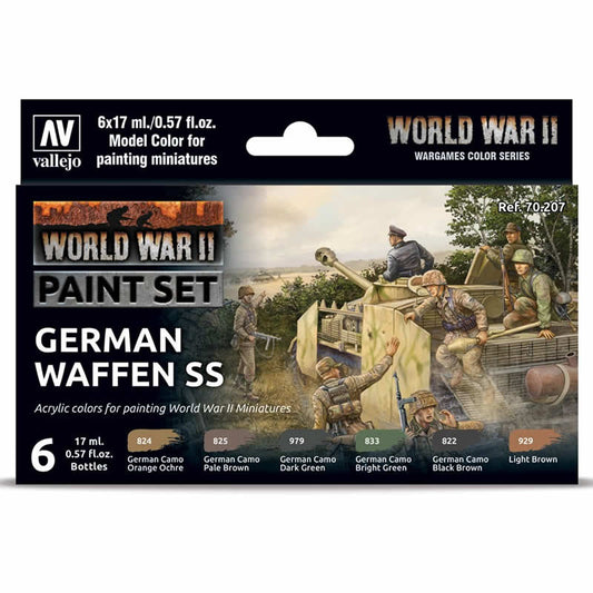 VAL70207 German WWII Waffen SS Acrylic Color Paint Set Vallejo Main Image