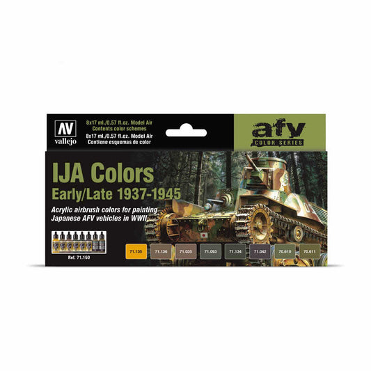 VAL71160 WWII Imperial Japanese Army Vehicle Acrylic Airbrush Paint Set Vallejo Main Image