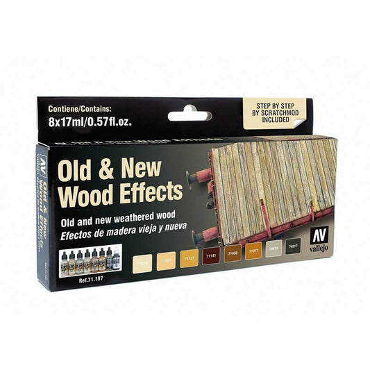 VAL71187 Old And New Wood Effects 17ml Bottles Vallejo Main Image