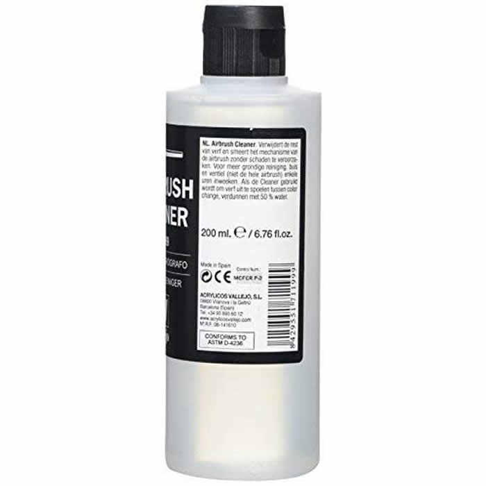 VAL71199 Airbrush Cleaner 200ml Bottle Vallejo 2nd Image