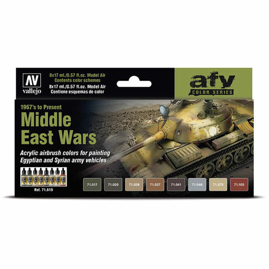 VAL71619 Middle East Wars 1967 to Present Acrylic Air Color Set Vallejo Paints Main Image
