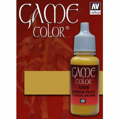 VAL72039 Plague Brown Acrylic Paint 17ml Game Color Paint Vallejo Main Image