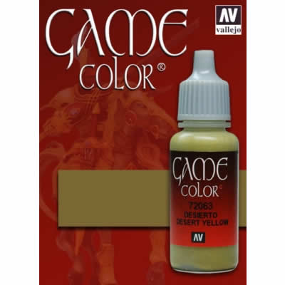 VAL72063 Desert Yellow Acrylic Paint 17ml Game Color Paint Vallejo Main Image