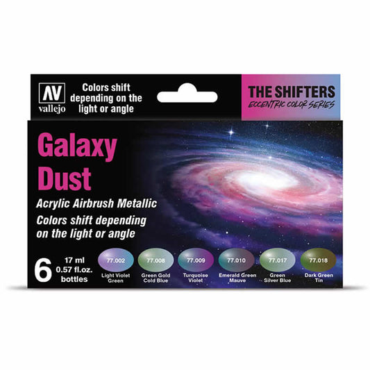 VAL77092 Galaxy Dust Shifters Acrylic Airbrush Paint Set Vallejo Main Image