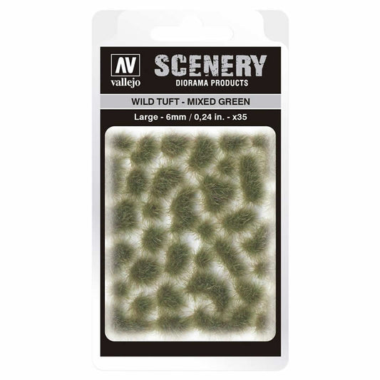 VALSC416 Mixed Green Wild Tuft Large 6mm / 0.24 in. Vallejo Paints Main Image