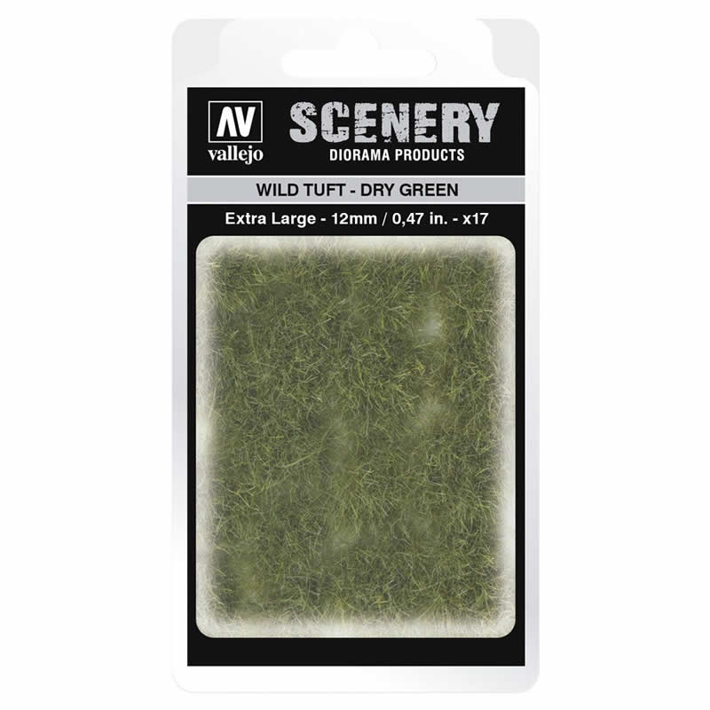 VALSC424 Dry Green Wild Tuft Extra Large 12mm / 0.47 in. Vallejo Paints Main Image