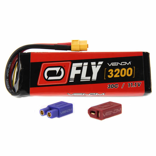 VEN-25007BAT Fly 30C 3S 3200mAh 11.1V LiPo Battery With Universal 2.0 Plug Venom Main Image