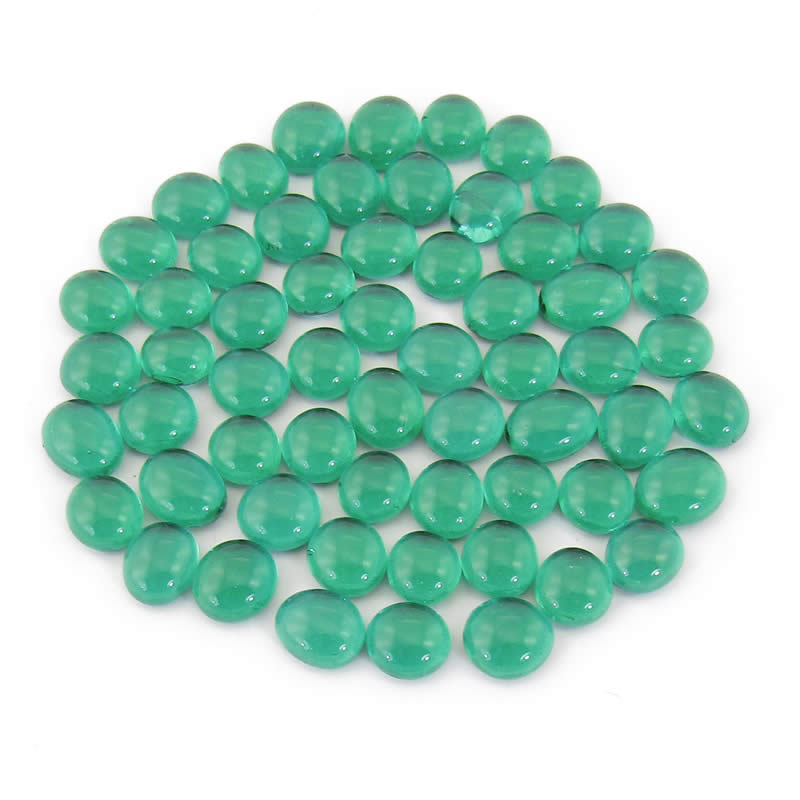 WCX01125 Crystal Dark Green Gaming Stones 12 - 14mm (40 or More) Chessex Main Image