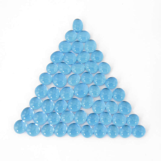 WCX01136 Crystal Light Blue Gaming Stones 12 - 14mm (40 or More) Chessex Main Image