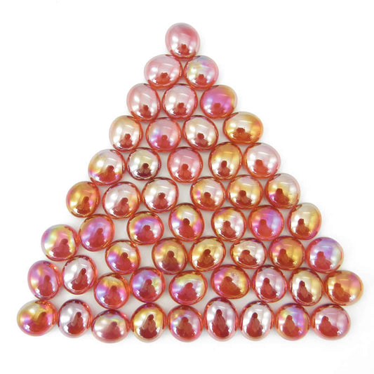 WCX01174 Crystal Red Iridized Gaming Stones 12 - 14mm (40 or More) Chessex Main Image
