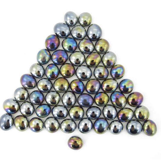 WCX01178 Black Opal Iridized Gaming Stones 12 - 14mm (40 or More) Chessex Main Image
