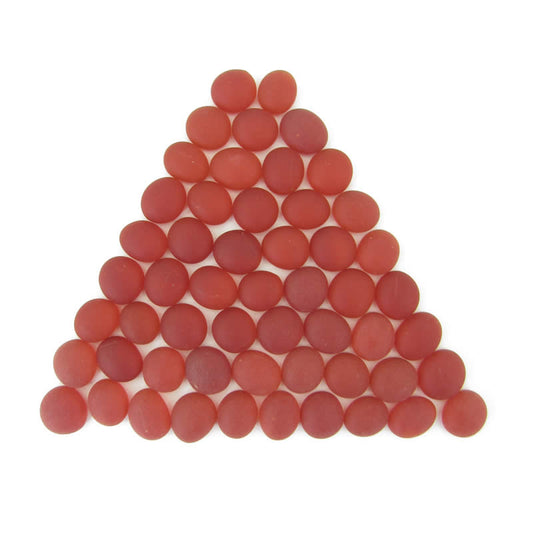 WCX01184 Crystal Red Frosted Gaming Stones 12 - 14mm (40 or More) Chessex Main Image