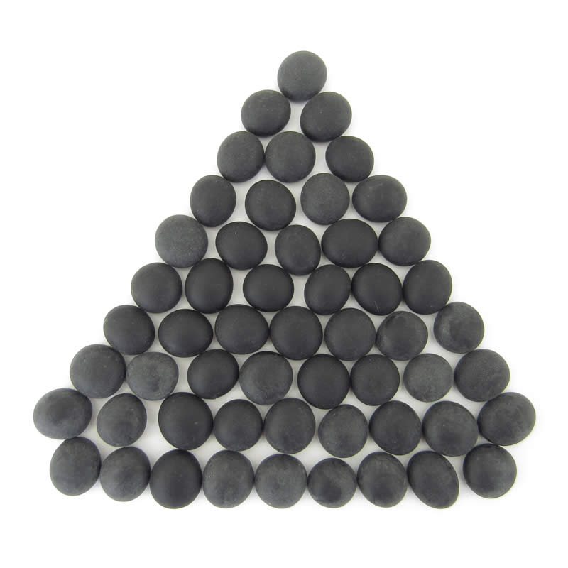 WCX01188 Black Opal Frosted Gaming Stones 12 - 14mm (40 or More) Chessex Main Image