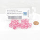 WCX23814E12 Pink Translucent Dice with White Pips D6 12mm (1/2in) Pack of 12 2nd Image