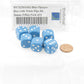 WCX25616E6 Blue Opaque Dice with White Pips D6 16mm (5/8in) Pack of 6 2nd Image