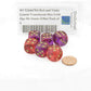 WCX26667E6 Red and Violet Gemini Translucent Dice Gold Pips D6 16mm (5/8in) Pack of 6 2nd Image