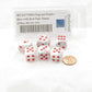 WCX27739E6 Pop-art Festive Dice with Red Pips 16mm (5/8in) D6 Set of 6 2nd Image
