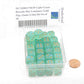 WCXDB1275E50 Light Green Borealis Dice Luminary Gold Pips 12mm (1/2in) D6 Set of 50 2nd Image