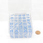WCXDB1681E50 Icicle Borealis Dice Luminary Light Blue Pips 16mm (5/8 inch) D6 Set of 50 Main Image
