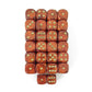 WCXDC1604E50 Scarlet Scarab Dice Gold Pips 16mm (5/8in) D6 Pack of 50 Main Image