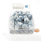 WCXDL1690E50 Slate Lustrous Dice White Pips D6 16mm (5/8in) Bulk Pack of 50 2nd Image