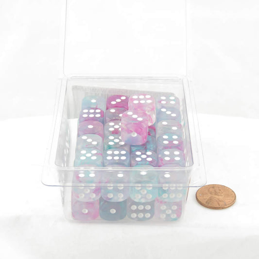 WCXDN1245E50 Wisteria Nebula Dice Luminary with White Pips 12mm (1/2in) D6 Set of 50 Main Image