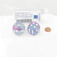 WCXDN3045E2 Wisteria Nebula Luminary Dice White Pips D6 30mm (1.18in) Pack of 2 2nd Image
