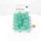 WCXPB2075E50 Light Green Borealis Dice Luminary Gold Numbers D20 Aprox 16mm (5/8in) Pack of 50 2nd Image