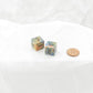 WCXPF0661E2 Vibrant Festive Dice Brown Numbers D6 16mm Pack of 2 Main Image