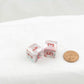 WCXPF0664RE2 Pop Art Festive Dice with Red Numbers D6 Aprox 16mm (5/8in) Pack of 2 Main Image