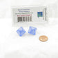 WCXPF1106E2 Blue Frosted Dice White Numbers D10 Perc 16mm Pack of 2 2nd Image