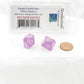 WCXPF1107E2 Purple Frosted Dice White Numbers D10 Perc 16mm Pack of 2 2nd Image
