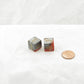 WCXPG0661E2 Orange Steel Gemini Dice Gold Numbers D6 16mm Pack of 2 Main Image