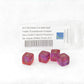 WCXPG0667E4 Red and Violet Translucent Gemini Dice Gold Colored Numbers D6 16mm (5/8in) Pack of 4