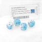 WCXPG2065E4 Pearl Turquoise White Gemini Luminary Dice Blue Numbers D20 Aprox 16mm (5/8in) Pack of 4