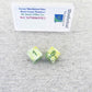 WCXPM0695E2 Green Marbleized Dice with Dark Green Numbers D6 16mm (5/8in) Pack of 2 Wondertrail 2nd Image
