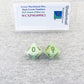 WCXPM1095E2 Green Marble Dice Dark Green Numbers D10 16mm Pack of 2 2nd Image