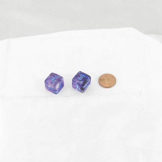 WCXPN0657E2 Nocturnal Nebula Luminary Dice Blue Numbers 16mm (5/8in) D6 Set of 2 Main Image