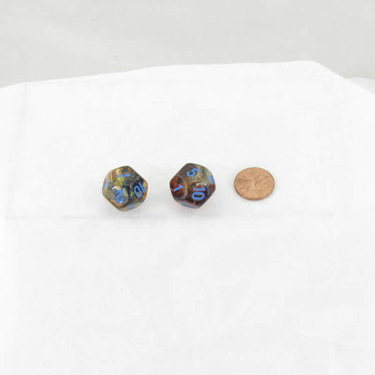 WCXPN1259E2 Primary Nebula Luminary Dice Blue Numbers 16mm (5/8in) D12 Set of 2 Main Image