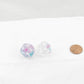 WCXPN2045E2 Wisteria Nebula Luminary Dice White Numbers 16mm (5/8in) D20 Set of 2 Main Image