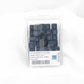 WCXPQ0626E50 Dusty Blue Opaque Dice Copper Numbers D6 16mm (5/8in) Pack of 50 Main Image