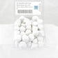 WCXPQ1001AE50 White Blank Opaque Dice D10 Aprox 16mm (5/8in) Pack of 50 2nd Image