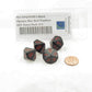 WCXPQ1018E4 Black Opaque Dice Red Numbers D10 16mm Pack of 4 2nd Image