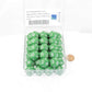 WCXPQ1205E50 Green Opaque Dice White Numbers D12 Aprox 16mm (5/8in) Pack of 50 2nd Image