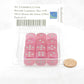 WCXXH6001E12 Pink Borealis Luminary Dice with Silver Hearts D6 16mm (5/8in) Pack of 12 2nd Image