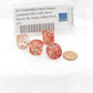 WCXXH6006E4 Red Nebula Luminary Dice with Silver Hearts D6 16mm (5/8in) Pack of 4 2nd Image