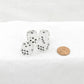 WCXXM0601E4 White Cirrus Dice with Black Hearts D6 16mm (5/8in) Pack of 4 Main Image
